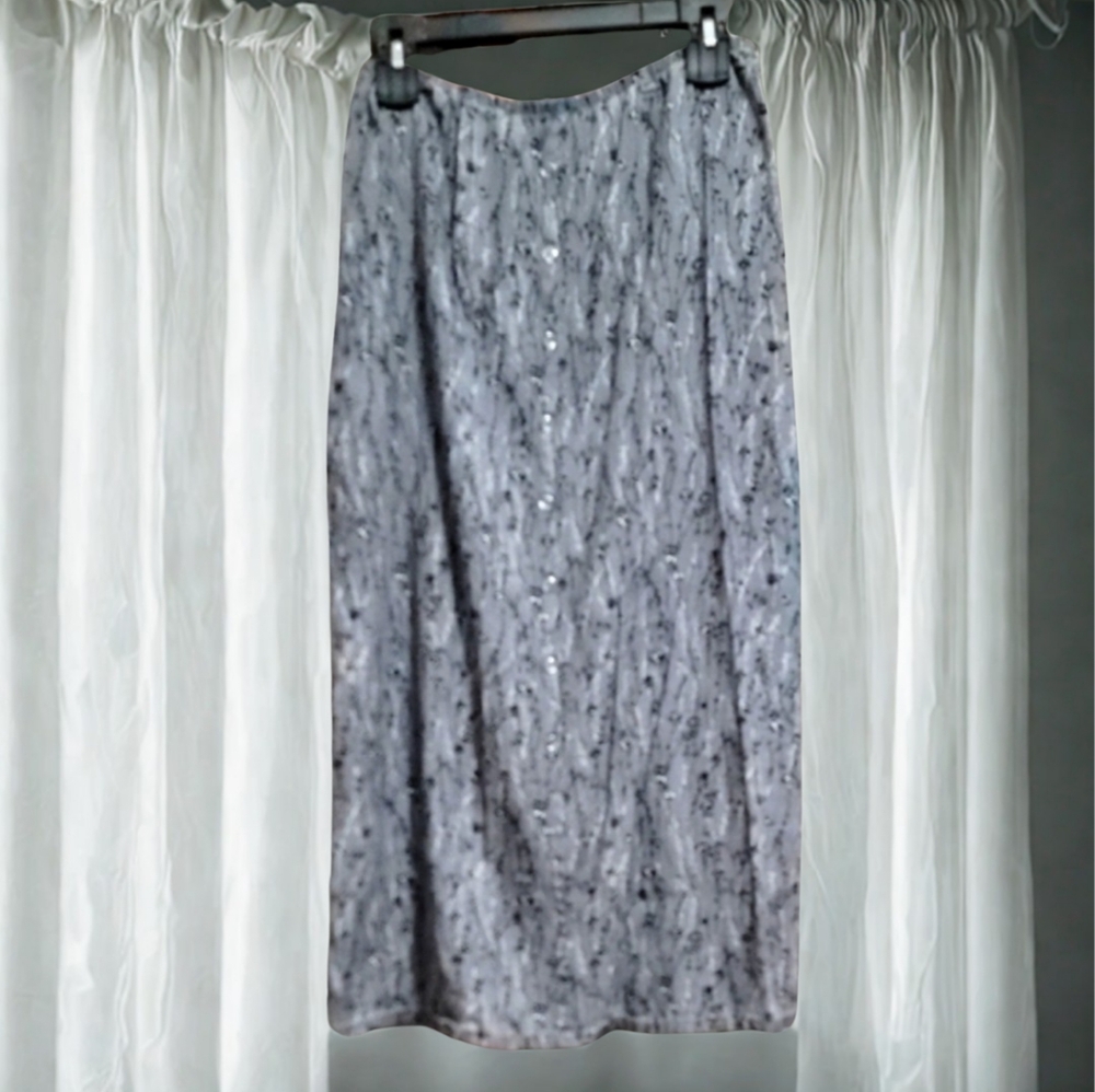 Vintage Floral Gray Skirt